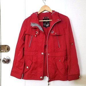 Red Nautical Rain Jacket